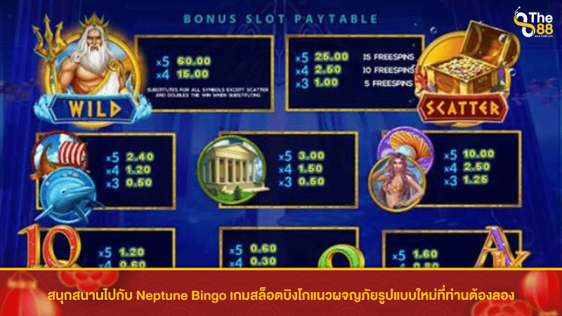 สนุกสนานไปกับ Neptune Bingo เกมสล็อตบิงโกแนวผจญภัยรูปแบบใหม่ที่ท่านต้องลอง